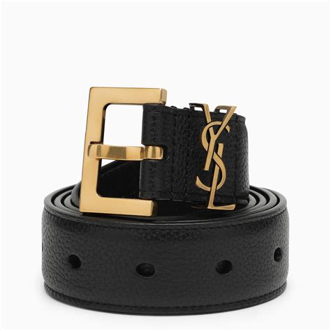 Ceinture Cassandre 30 en cuir en noir – Saint Laurent .